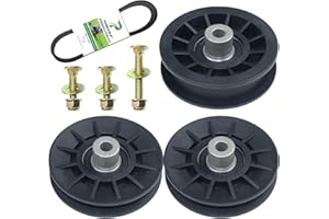 POSEAGLE 2 Pack 532194326 Idler Pulley with 532194327 Idler Pulley 532130969 V Belt Replaces 194326 194327 for Husqvarna YTH2