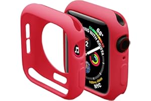 Miimall Compatible for Apple Watch 38mm Case, Slim TPU Bumper Cover Anti-Scratch Protective Case Cover for Apple Watch Series 3 Series 2 38mm Red