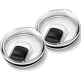 2-Pack 20oz Tumbler Lid Replacement Compatible with YETI 20 Tumbler, 16 oz Pints, 10/24 oz Mug and 10 oz Lowball, Travel Spill Proof Cup Lids Covers with Magnetic Slider Switch, BPA Free