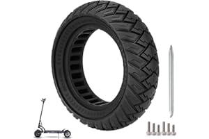 ulip 10 x 3 Scooter Solid Tire 10 Inch Electric Scooter Wheels Replacement Accessories Suitable for Zero 10x Kaabo Wolf Warrior Mantis Scooter 80/65-6,255 * 80 tire Black