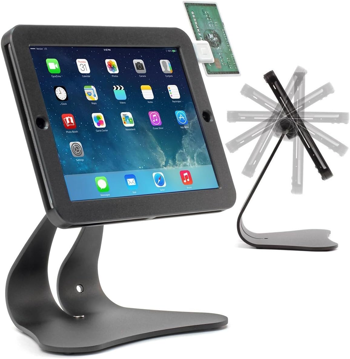 Thought Out EnCloz POS Stand Anti-Theft Security Flip Signature - Black - Made in USA - Compatible with Apple iPad Pro 10.5, iPad Air 3