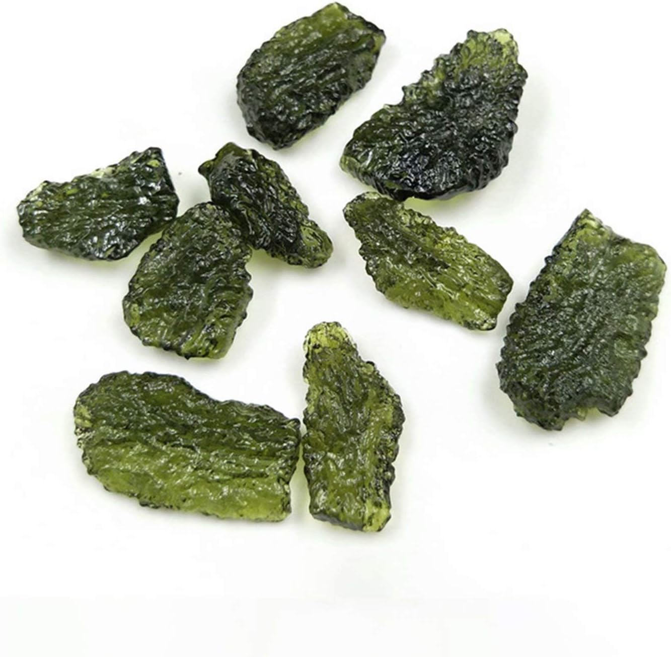 Hardscaping Materials - Irregular Shape Moldavite Czech Meteorite Pendants Fall Rough Stone Crystal Energy Stone(About 3g)