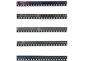 MERICDA 5 Colors x 20 Pcs =100pcs, 0603 SMD LED Diode Lights Chips Assorted Kits (Surface Mount) for PCB DC 20mA 20mA High Intensity Lighting Components Light Emitting Diodes