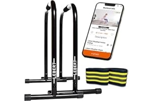 Lebert Fitness EQualizers Original Dip Bars | Total Body Strengthener Pull Up Bar Home, Gym, Office, Exercise Equipment Dip S
