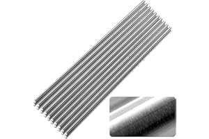 GMOTLSE 304 Stainless Steel Rod, 1/8" Diameter 12" Length Metal Solid Metal Rods for Metal Creative DIY, Aircraft/Ship/Automotive Model Making, Industrial Manufacturing, etc 20Pcs