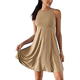 ODODOS Casual Flare Tank Dress for Women Summer Sleeveless Sundress Mini Skater Dress