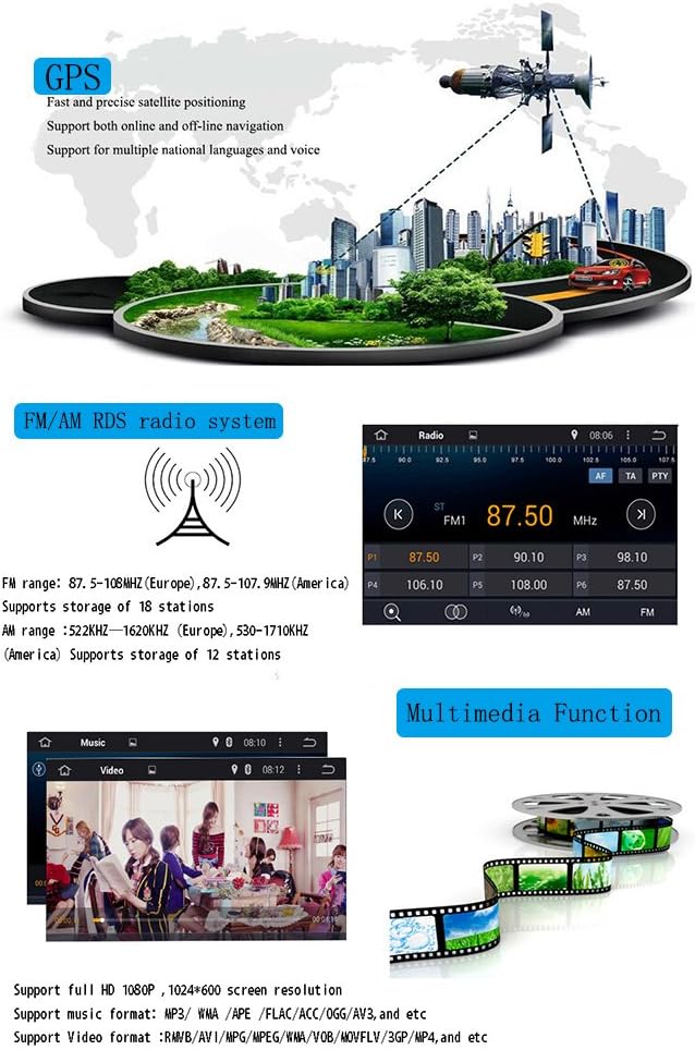 XISEDO Android 10.0 In-Dash 1 Din Car Stereo 7" Autoradio 8-Core RAM 4G ROM 64G Head Unit Car Radio Sat Nav Car GPS Navigation for Fiat Linea 2007-2012/ Fiat Grande Punto 2008 - Image 3