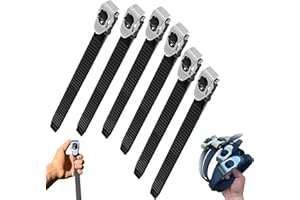 GENERIC 6Pcs Heavy-Duty Grip Lock Straps,2025 New Adjustable Multipurpos Ratchet Grip Straps,Connectable Metal Ratchet Buckle and Super-Strong Flexi Strap,Reusable Locking Strap for Secure Anything
