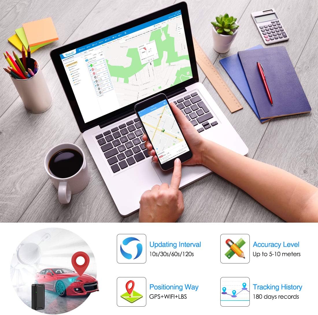 No Sim Card Mini Car Tracker Magnet 2g Gps Wifi Lbs Position Tracking Device