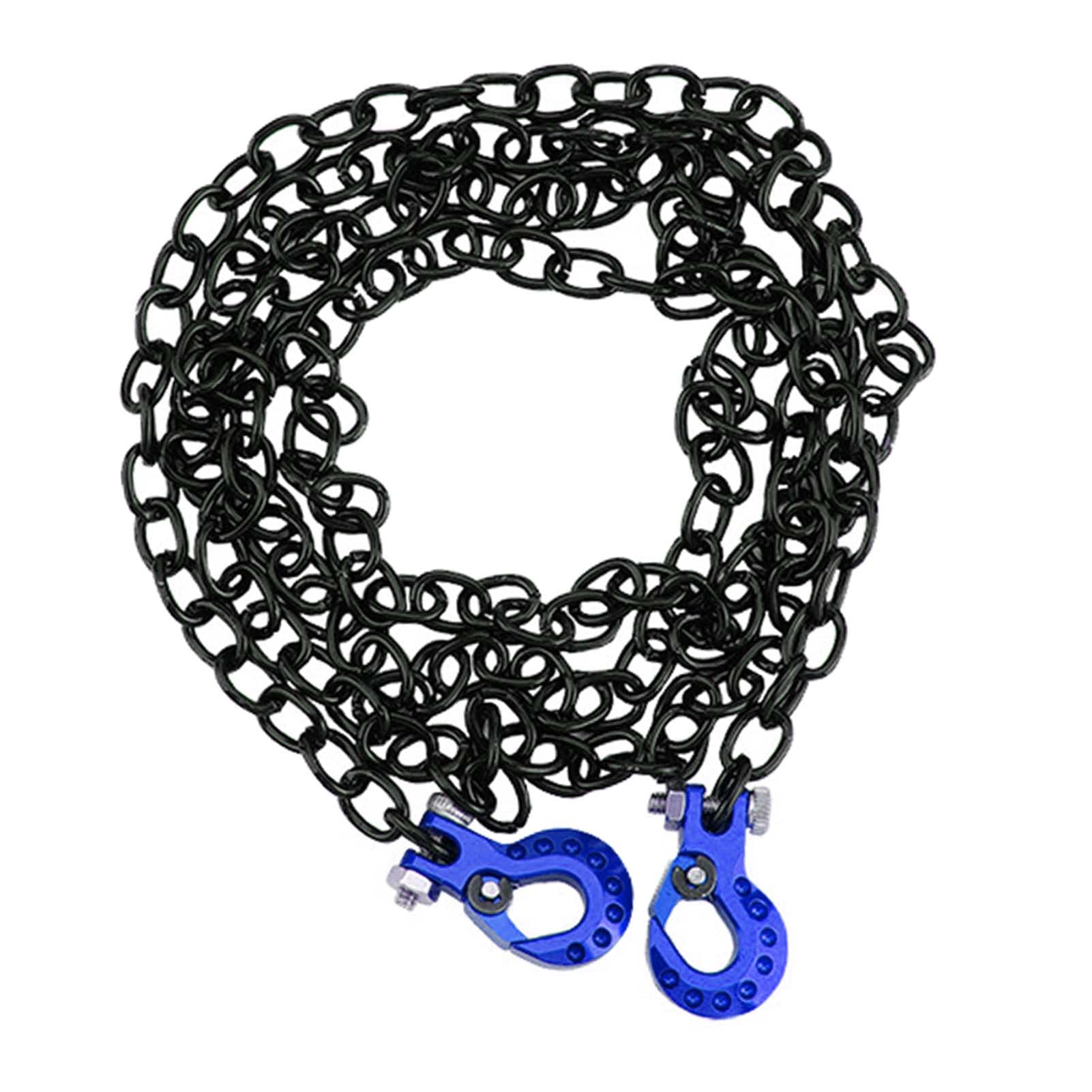 KEEDA RC Tow Chain Trailer Hook Decorative Accessories for 1:10 RC Rock Crawler Axial SCX10 Traxxas TRX4 Wraith D90 Tamiya CC01 Redcat (Blue)