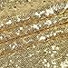 Trlyc 60 x 102-Inch Square Sequin Tablecloth Gold for Wedding