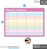The Magnet Shop TMS A3 Magnetic Weekly Planner Whiteboard with 4 Free Pens view 2