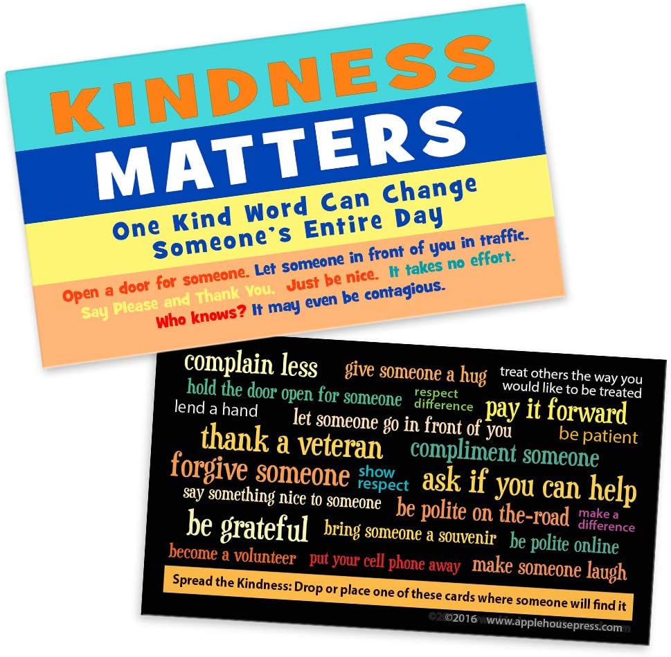 Kindness Matters Cards - Kindness Is Contagious Challenge Card (BOX of 250)