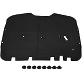 Lizixny Truck Under Hood Insulation Pad &amp; Clips for 1999-2006 GMC Sierra | Compatible with Chevy Tahoe Suburban Silverado 1500 2500 3500 1999 2000 2001 2002 2003 2004 2005 2006 Black