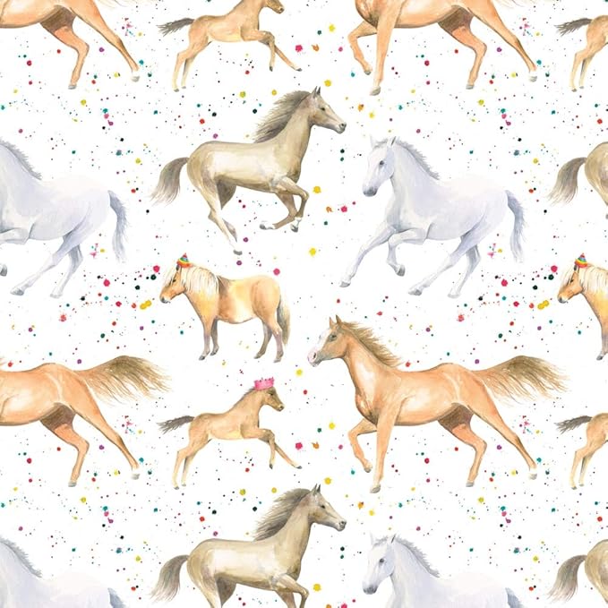 Horse Party Gift Wrapping Paper; 2 Sheets & 2tags Amazon.co.uk Office