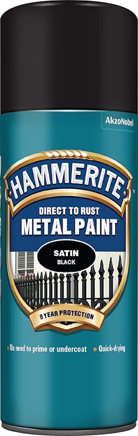 Metal Paint: Satin Black 400ml (Aerosol 