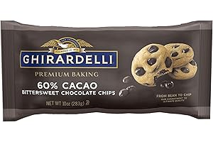 GHIRARDELLI 60% Cacao Bittersweet Chocolate Premium Baking Chips, 10 OZ Bag (6 Bags)