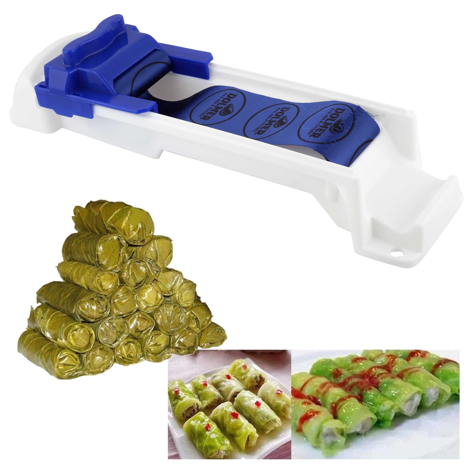 Vegetable Meat Roller, Quick Rolling Tools for Vegetables, Cabbage Leaves, Sushi Roll for Beginners and Kids, Stuffed Grape and Cabbage Leaves