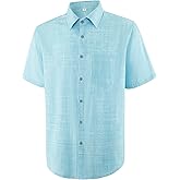 APTRO Men's Casual Dress Shirts Quick Dry Short Sleeve Button Down Summer Stylish Shirts
