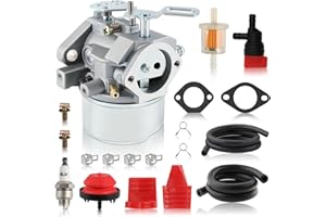 Carbhub 640052 Carburetor for Tecumseh HMSK80 HMSK90 HMSK100 LH318SA LH358SA Snow Blower Thrower 8HP 9HP 10HP Engine Tecumseh 640054 640349 Carburetor with Primer Bulb - 640052 Carburetor
