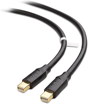 Amazon Com Cable Matters Mini Displayport To Mini Displayport Cable In Black 6 Feet 4k Resolution Ready Computers Accessories