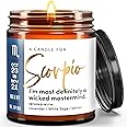 WAX & WIT Birthday Gifts for Women, Scorpio Gifts Women, Scorpio Candle Gifts for Women, Astrology Gift, October November Birthday Gifts for Women, Zodiac Candles, Birthday Gifts for Her, Zodiac Gifts
