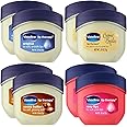 Vaseline Lip Therapy Variety 8-Pack – Original, Crème Brûlée, Rosy Lips, Cocoa Butter Mini Lip Balms for Soft, Glowing, and Deliciously Kissable Lips, 0.25 Oz Ea