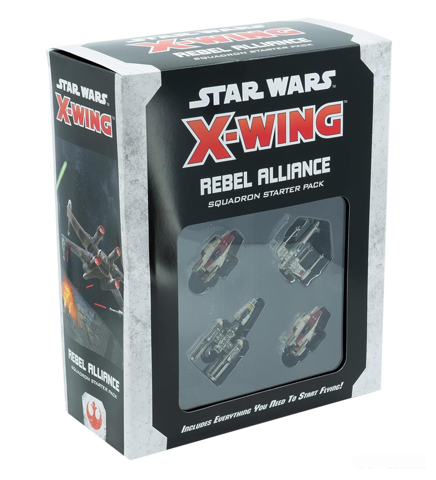 Star Wars X-Wing 2nd Edition Miniatures Game Rebel Alliance SQUADRON STARTER PACK - Strategy Game for Kids & Adults, Ages 14+, 2 Players, 30-45 Minute Playtime, Made by Atomic Mass Games