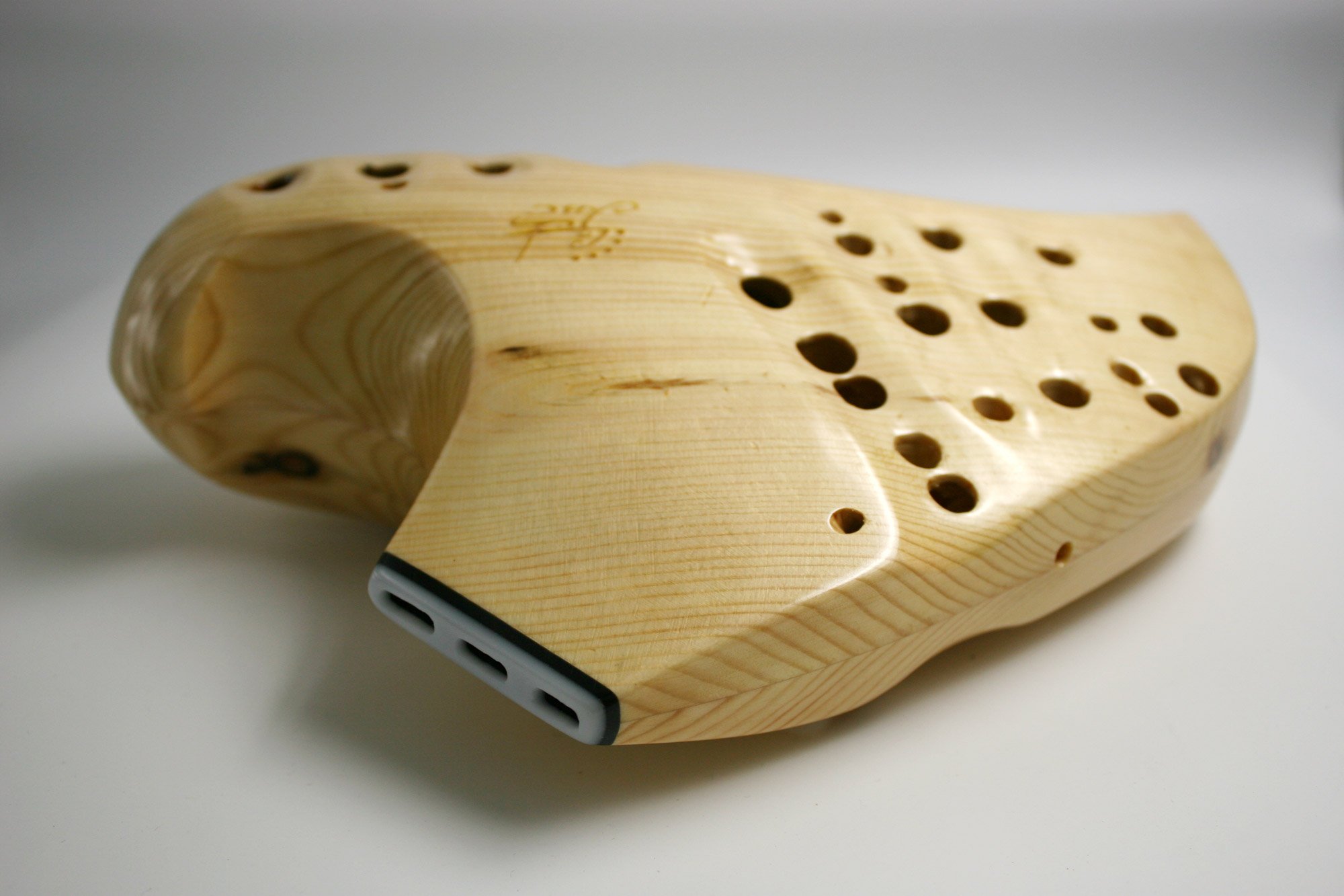 Bass Triple Chamber,key of C,pine Wooden Ocarina,unique Design and