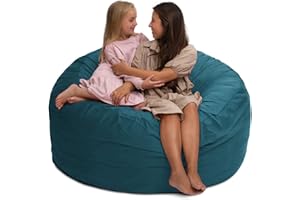 Ultimate Sack 5000 Bean Bag Chair, Giant Family Lounger, 5 ft, Cloud Suede - Oversized Beanbag Sofa or Couch Bed for Adults for Gaming, Reading & Lounging, Machine Washable Cover