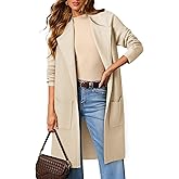 Womens Fall Sweater Open Front Knit Lightweight Cardigan Casual Long Coatigan Lady Jacket Coat Winter Outerwear 2026