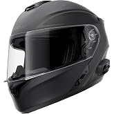 Sena Outrush R Bluetooth Modular Motorcycle Helmet with Intercom System (Matte Black, Large)