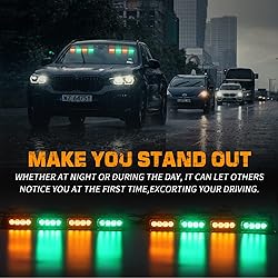XRIDONSEN Amber Green Emergency Dash Strobe Lights