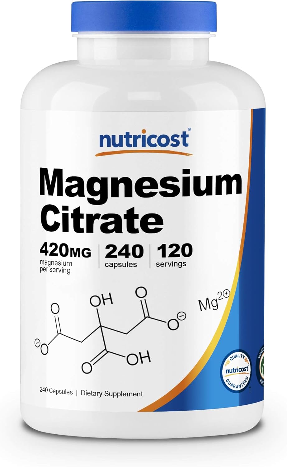 Nutricost Magnesium Citrate 420mg, 120 Servings (210mg Per