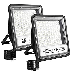 CREATESTAR 2 Pack LED Flood Lights Outdoor, 50W