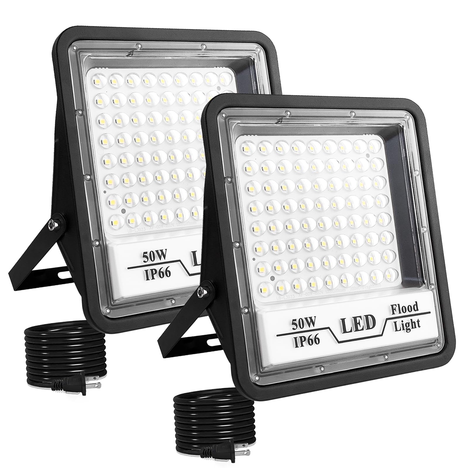 CREATESTAR 2 Pack LED Flood Lights Outdoor, 50W