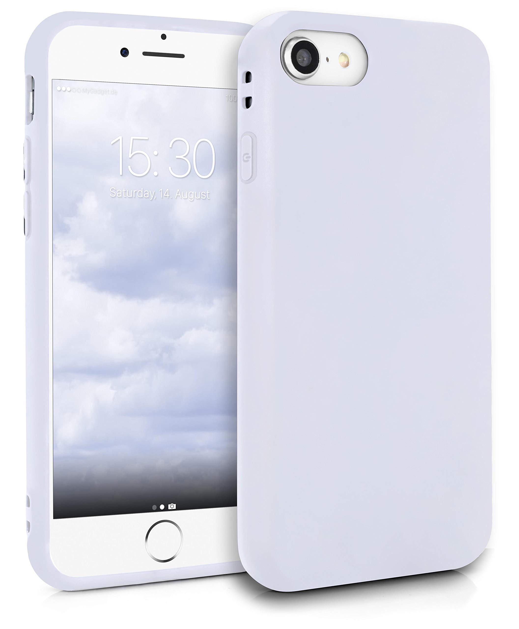 MyGadget TPU Case for iPhone 7 | 8 | SE 2020 | 2022 - [ Camera Protection & Anti Fingerprint ] - Silicone Cover with Soft Touch & Anti Scratch Shell - Matte White — image 1