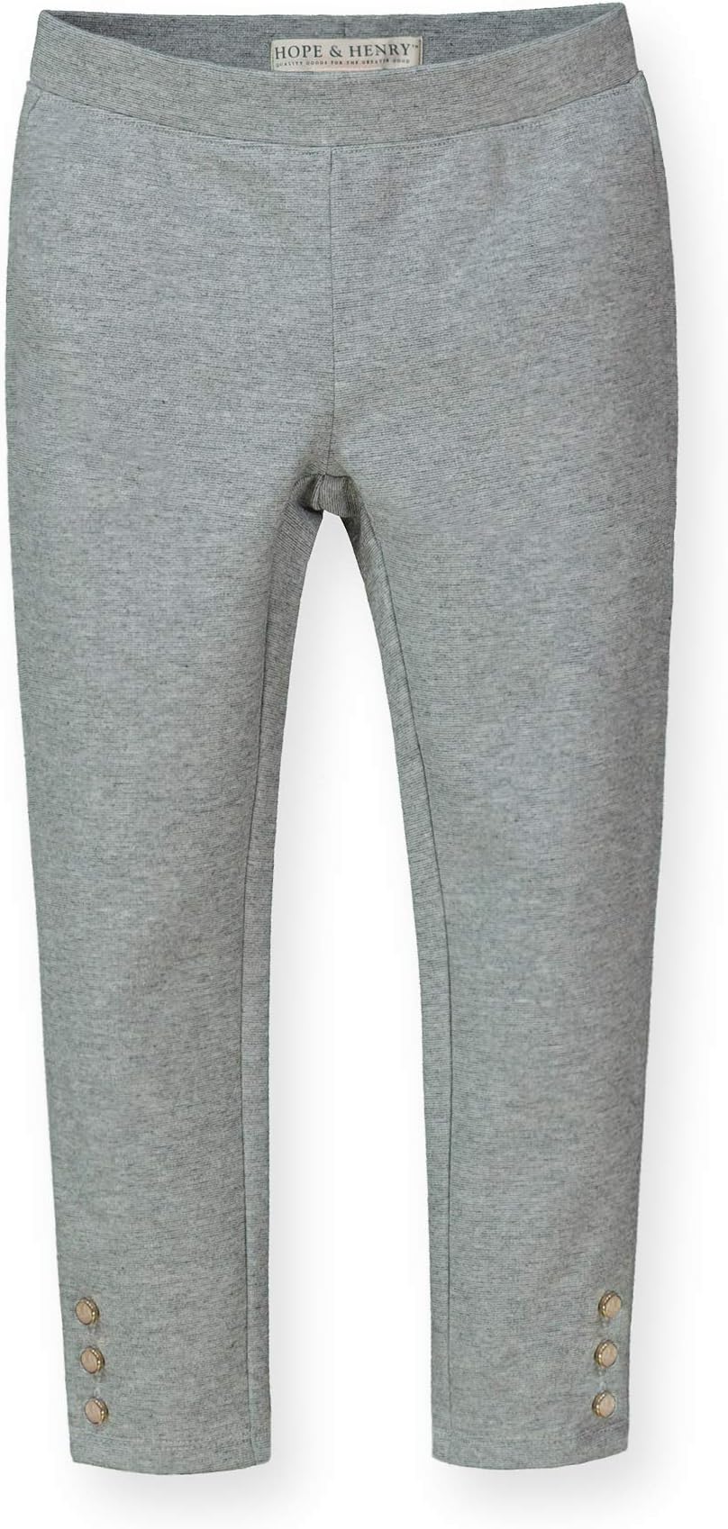 Hope & Henry Girls' Ponte Pants with Button Details