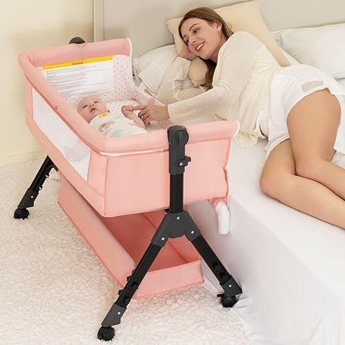 Baby Bassinet Sleeper, Adjustable Baby Crib, Rocking Bassinets