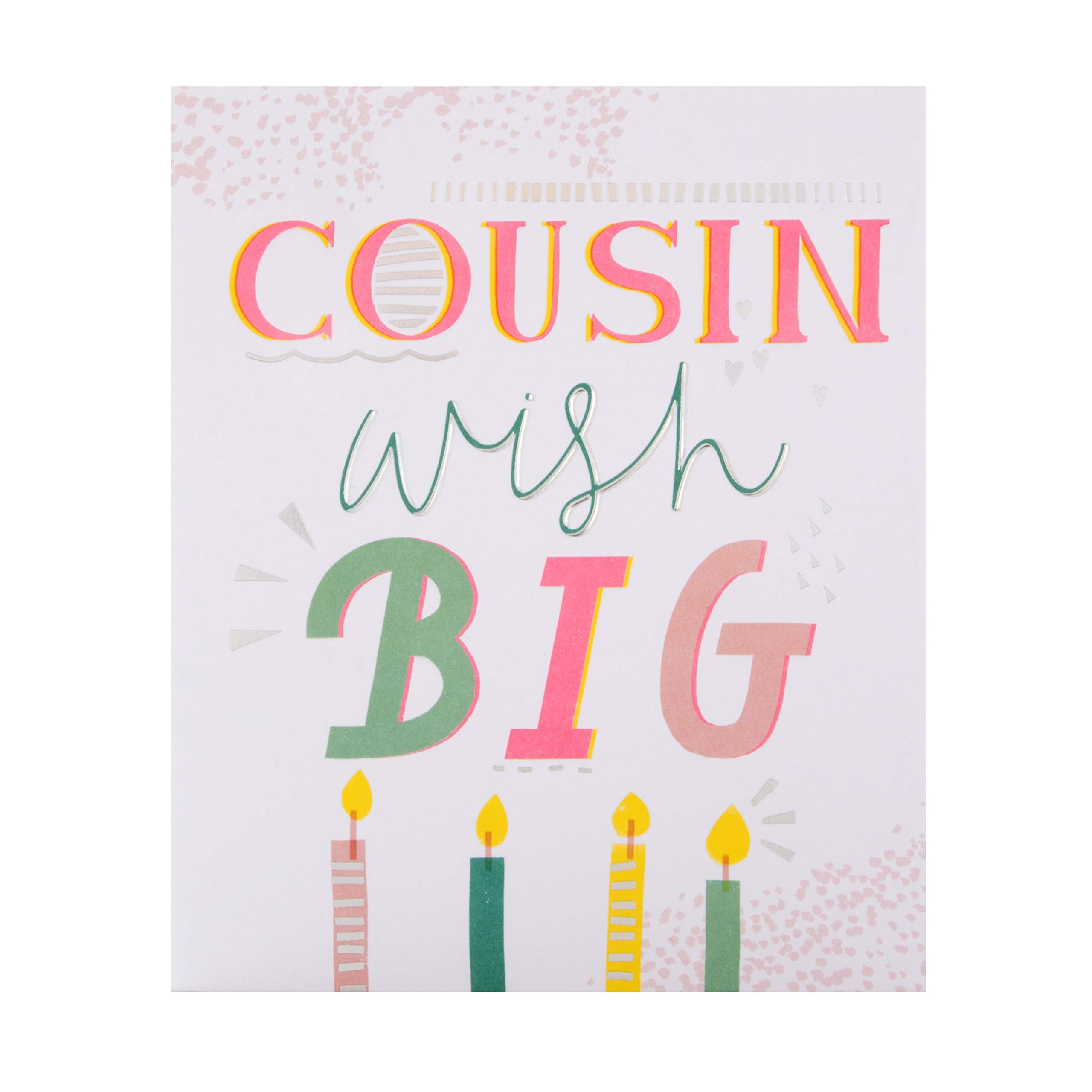 Hallmark Birthday Card for Cousin - Contemporary Embossed Text Design