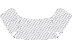 VANNCAMP RV Windshield Cover for Ford Transit(2016-2023),White with Mirror Cutouts,UV Protection & Privacy Shield,Motorhome Exterior Windshield Cover,Essential RV Accessories