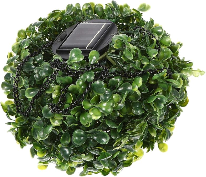 FRCOLOR Solar Powered Led Light Artificial Topiary Ball Decorative Pre