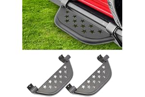 EVGOXMODS 2 Pcs Side Steps Running Boards Compatible with 2021-2024 Ford Bronco 2/4 Door with Original Rock Rail Heavy Duty Carbon Steel Side Bars Step Replacement Accessories