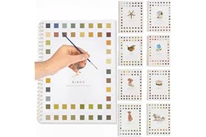 WONTOPER Watercolor Workbooks for Beginners,16 Spiral-Bound Pages Dispersed Watercolor Book for Adults, Arts and Crafts Supplies Gift(Birds)