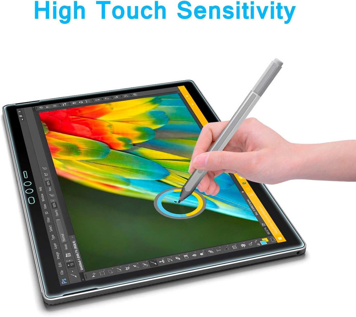 MEGOO Surface Book Screen Protector,(Blue Light Blocking) Protect Eyesight Tempered Glass Screen Protector (Updated Version 2017) Also For Microsoft Surface Book 2 (13.5 Inch) - Image 3