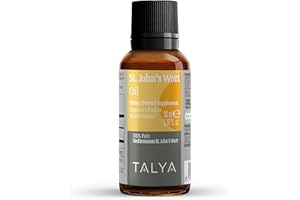 TALYA St. John's Wort Oil 20 ML - Hypericum Perforatum - Macerated Extraction - Positive Mood and Emotional Balance - Dietary Supplement - for Intensive Care Face, Body, Skin, Hair, Massage