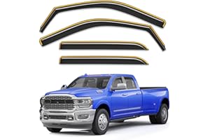 Breejoy in-Channel Window Rain Guards Fit for Dodge RAM Big Horn 2500 3500 2019-2026 Crew Cab Truck,Extra Durable Visors Vent Visors Window Deflector Vent Shades Car Accessories -4 pcs