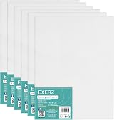 EXERZ 30x40cm Canvas Panels 6pc 100% Cotton Triple Primed 280GSM