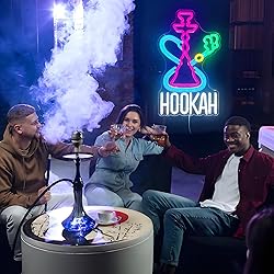 Hookah Neon Sign Nargile Lounge Sign Colorful LED