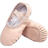 Stelle Ballet Shoes for Girls Boys Close-Fit PU Professional Dance Slippers for Toddler/Little Kid/Big Kid